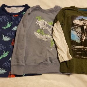 Boys long sleeve dinosaur lot 4 piece 5t